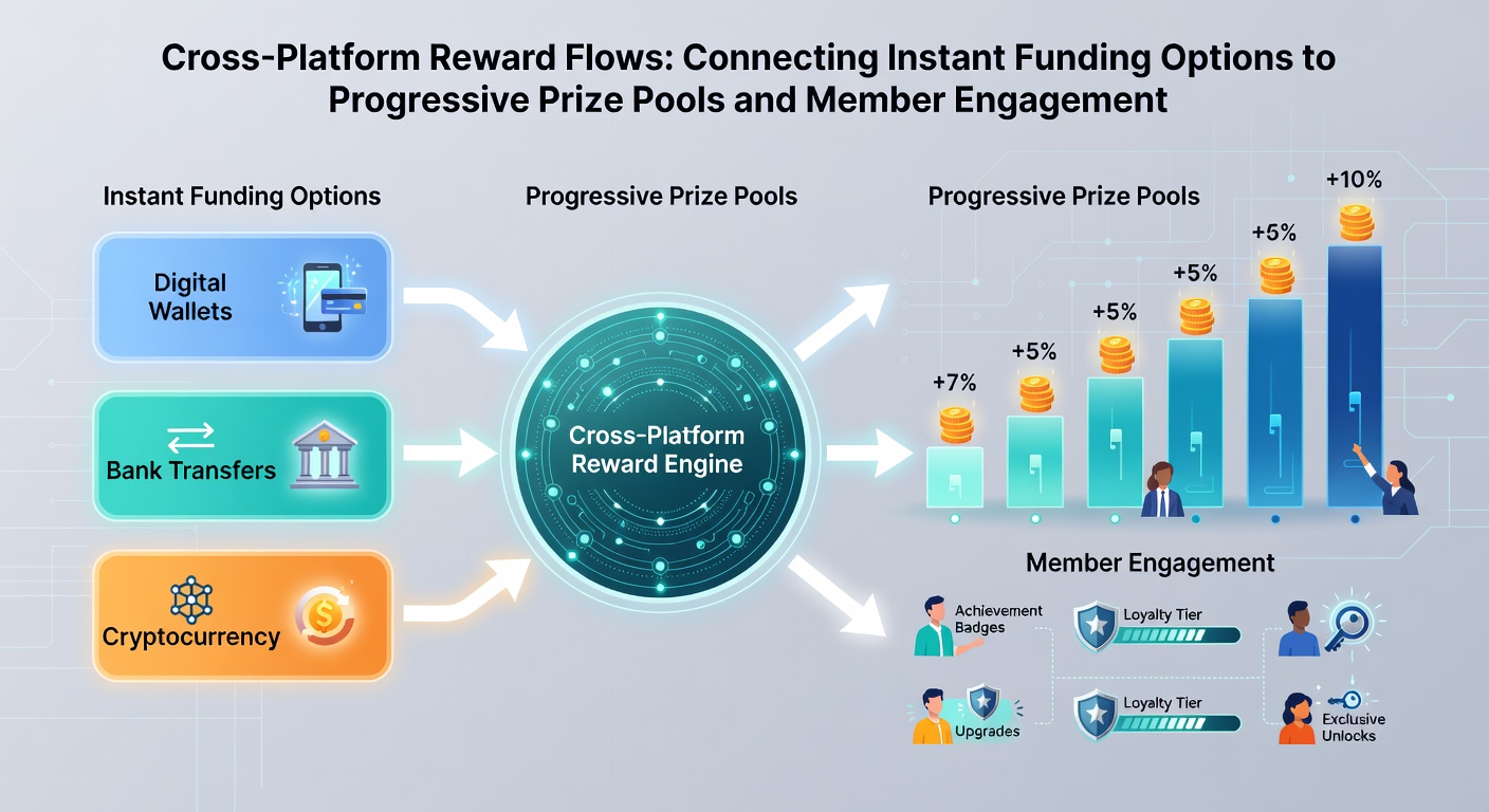 Diagram illustrating how deposits flow into shared prize pools and elevate user membership levels