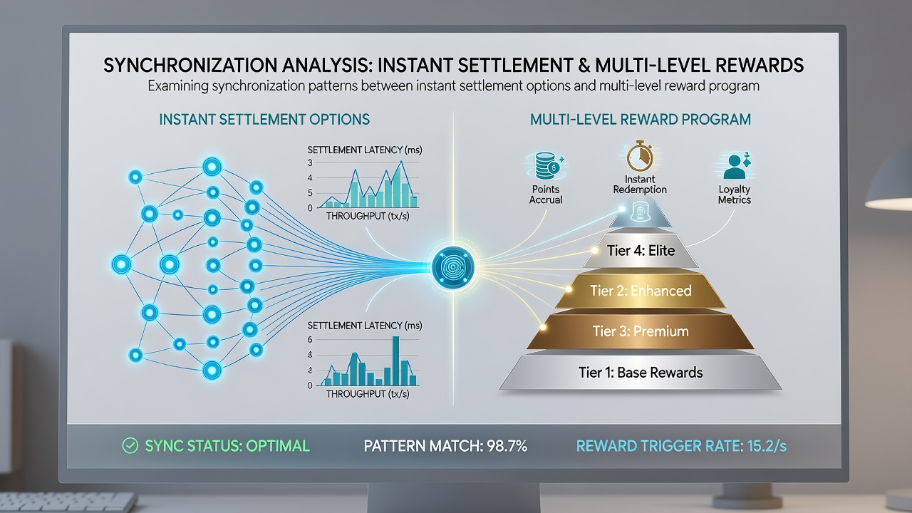 Dashboard view of tier progression synced with real-time settlement confirmations on a mobile app