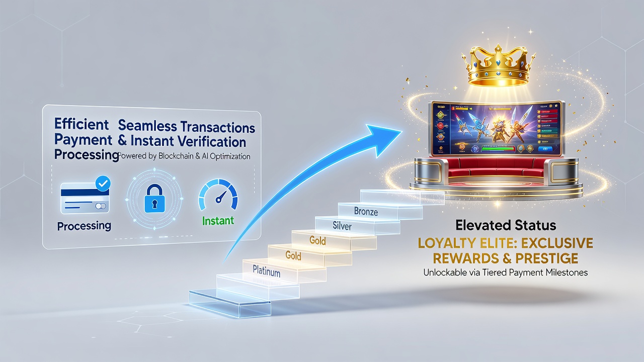 Loyalty program dashboard displaying tier levels and payment confirmation screens